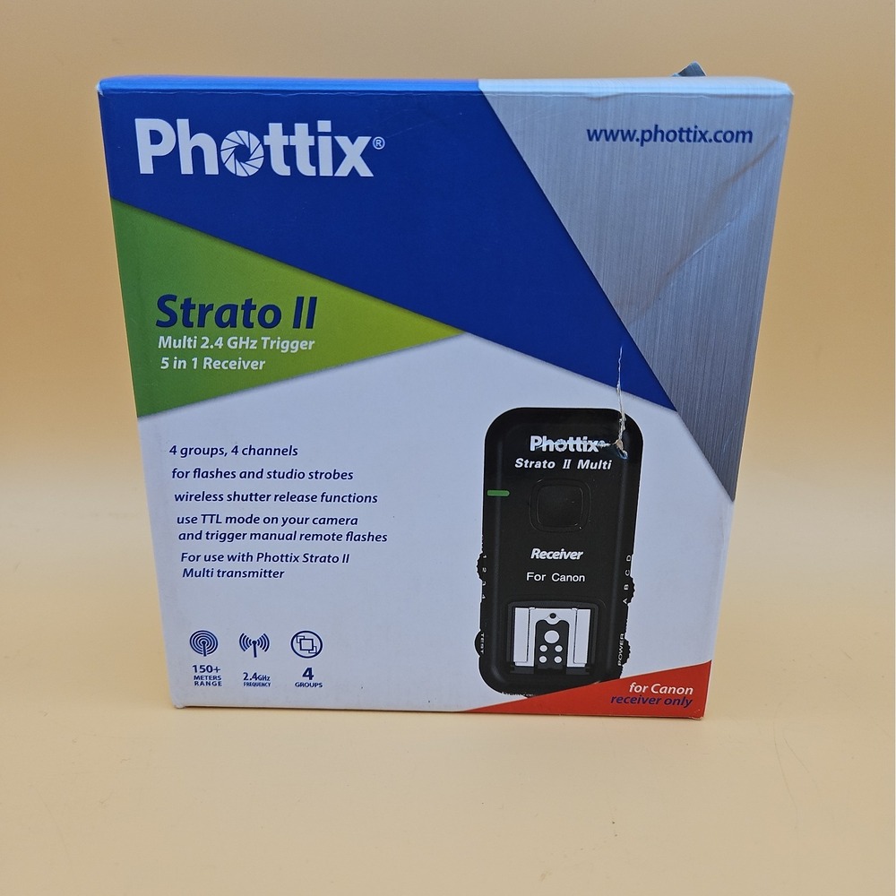 Phottix Strato II Multi For Canon Receiver Only New Open Box 2.4 GHz Trigger